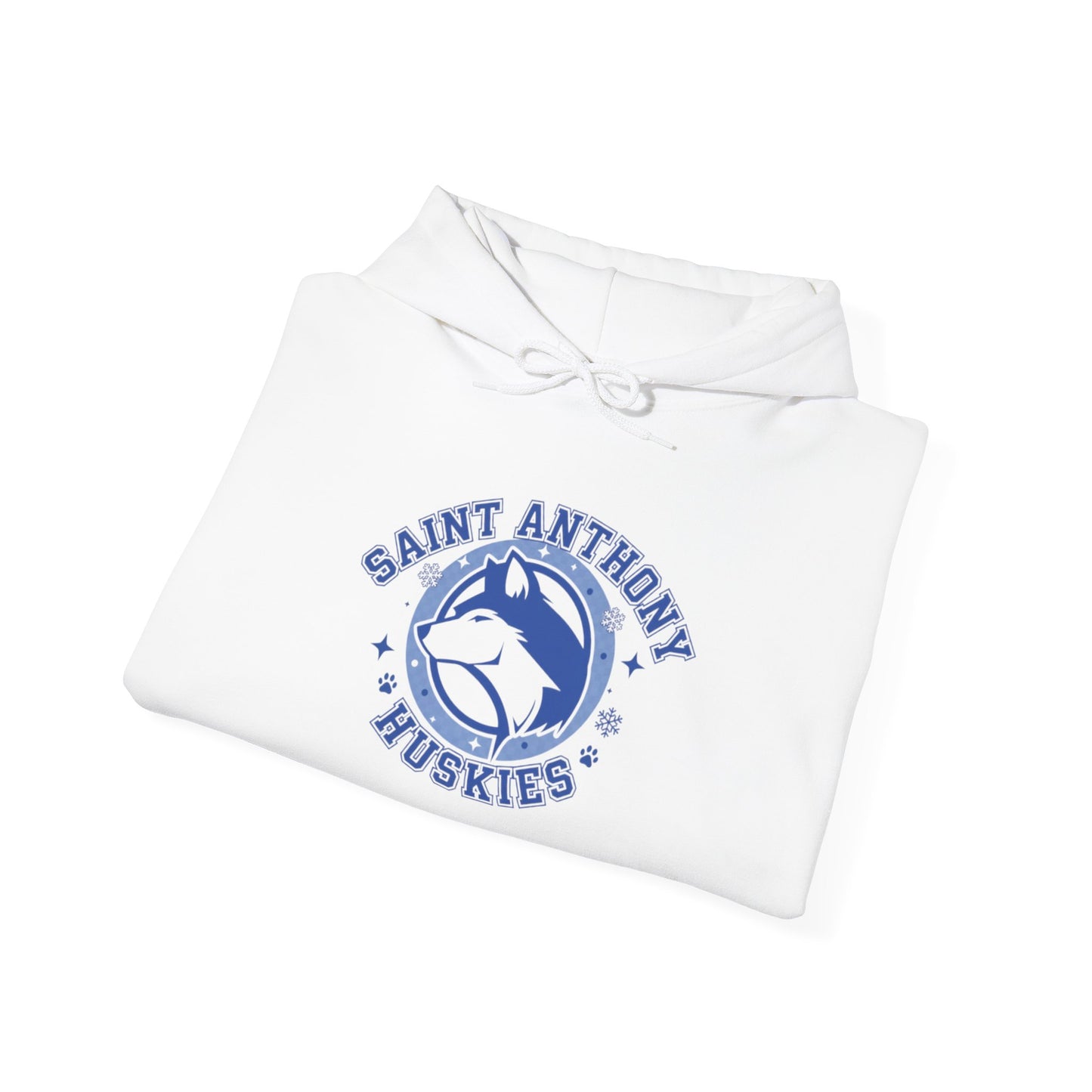 Saint Anthony Huskies Unisex Hooded Sweatshirt – Perfect for School Spirit and Casual Wear