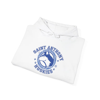 Saint Anthony Huskies Unisex Hooded Sweatshirt – Perfect for School Spirit and Casual Wear