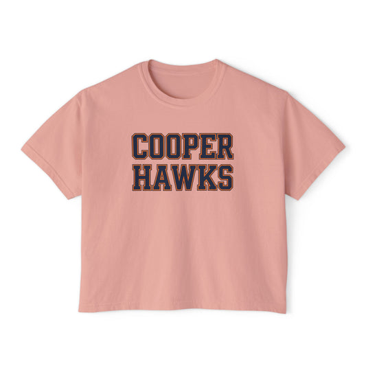 Robbinsdale Cooper Hawks Women's Boxy Tee - Casual Athletic Wear for Game Days