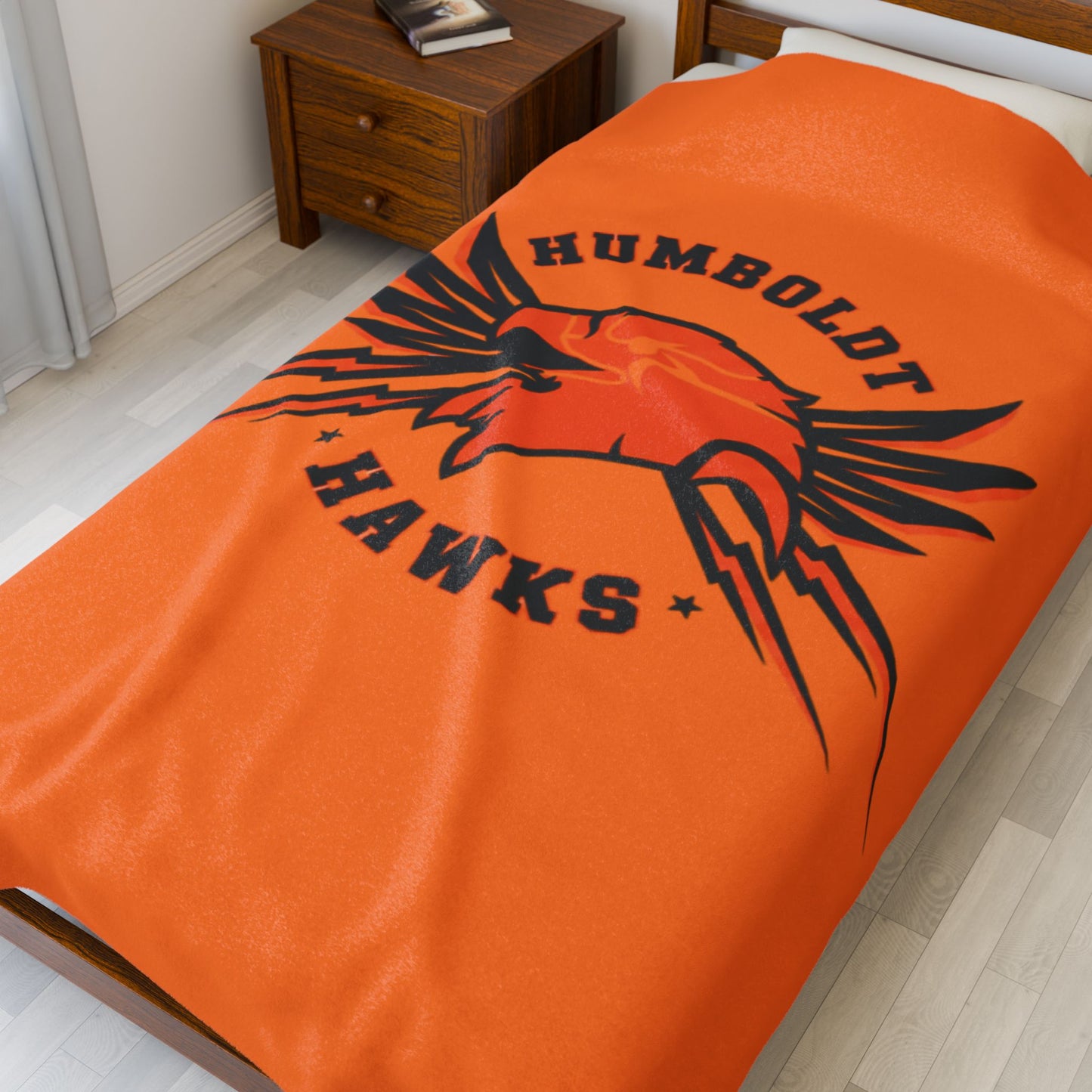 Saint Paul Humboldt Hawks Cozy Velveteen Plush Blanket