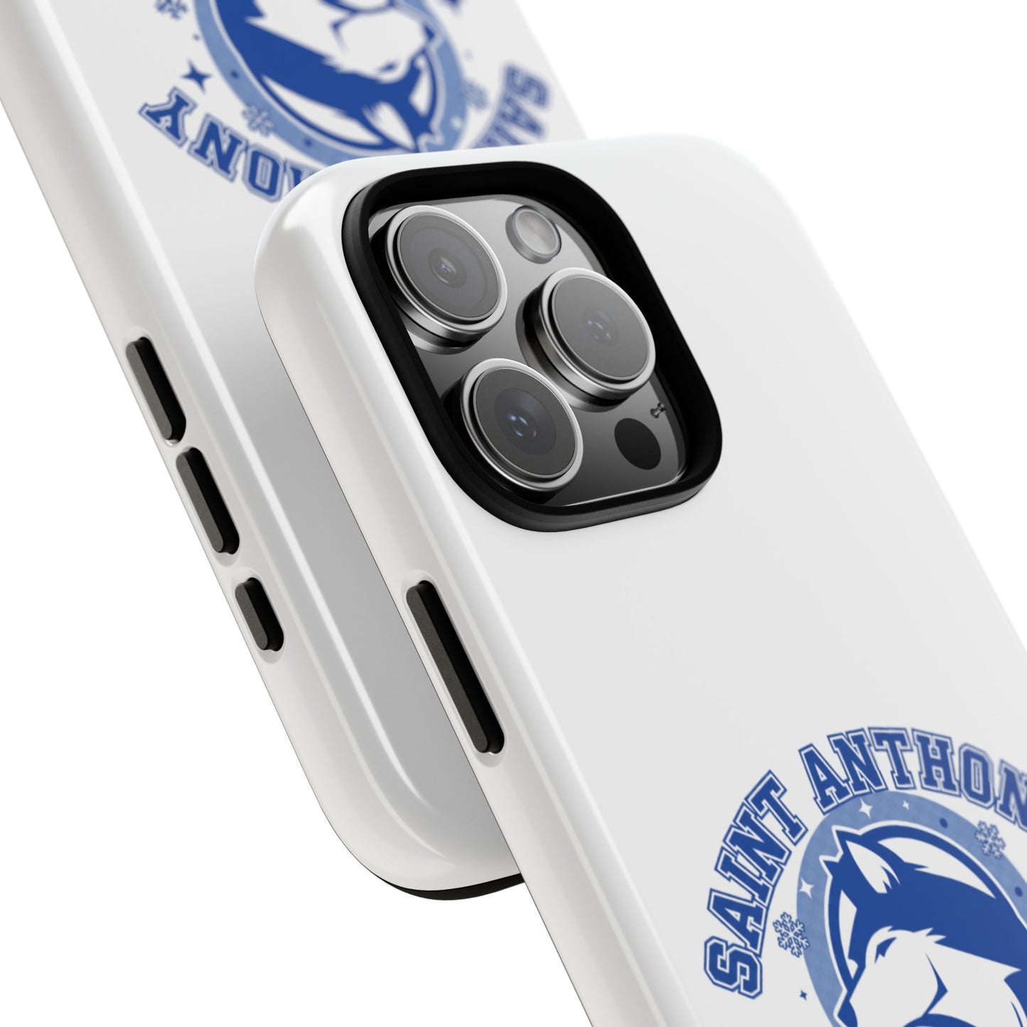Saint Anthony Huskies Tough Phone Case — Protective White Phone Cover with Husky Logo
