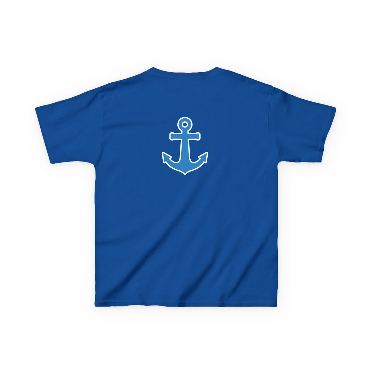 Minnetonka Skippers Blue Kids Tee — Youth Shirt with Mascot Back Print