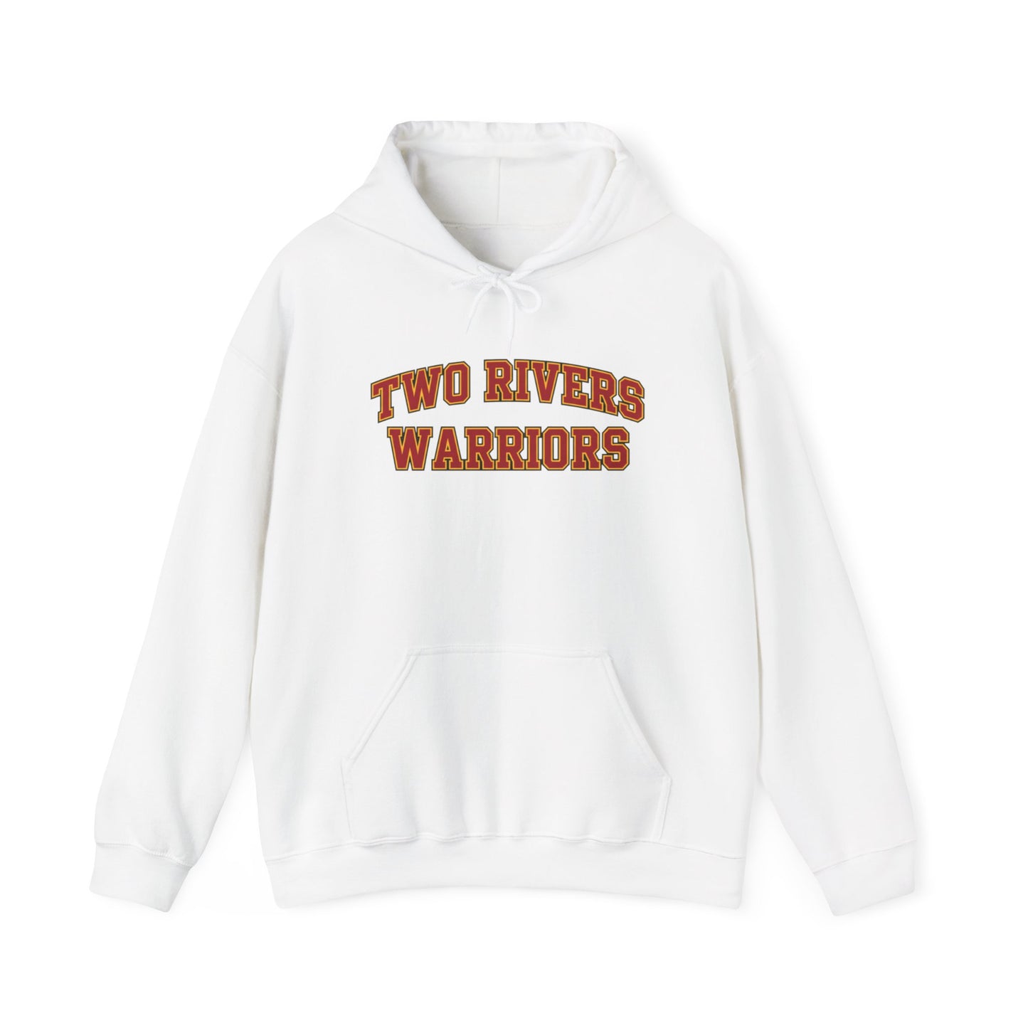 Two Rivers Warriors Unisex Heavy Blend™ Text Logo Hoodie - Cozy, Casual Sweatshirt for Outdoor Lovers