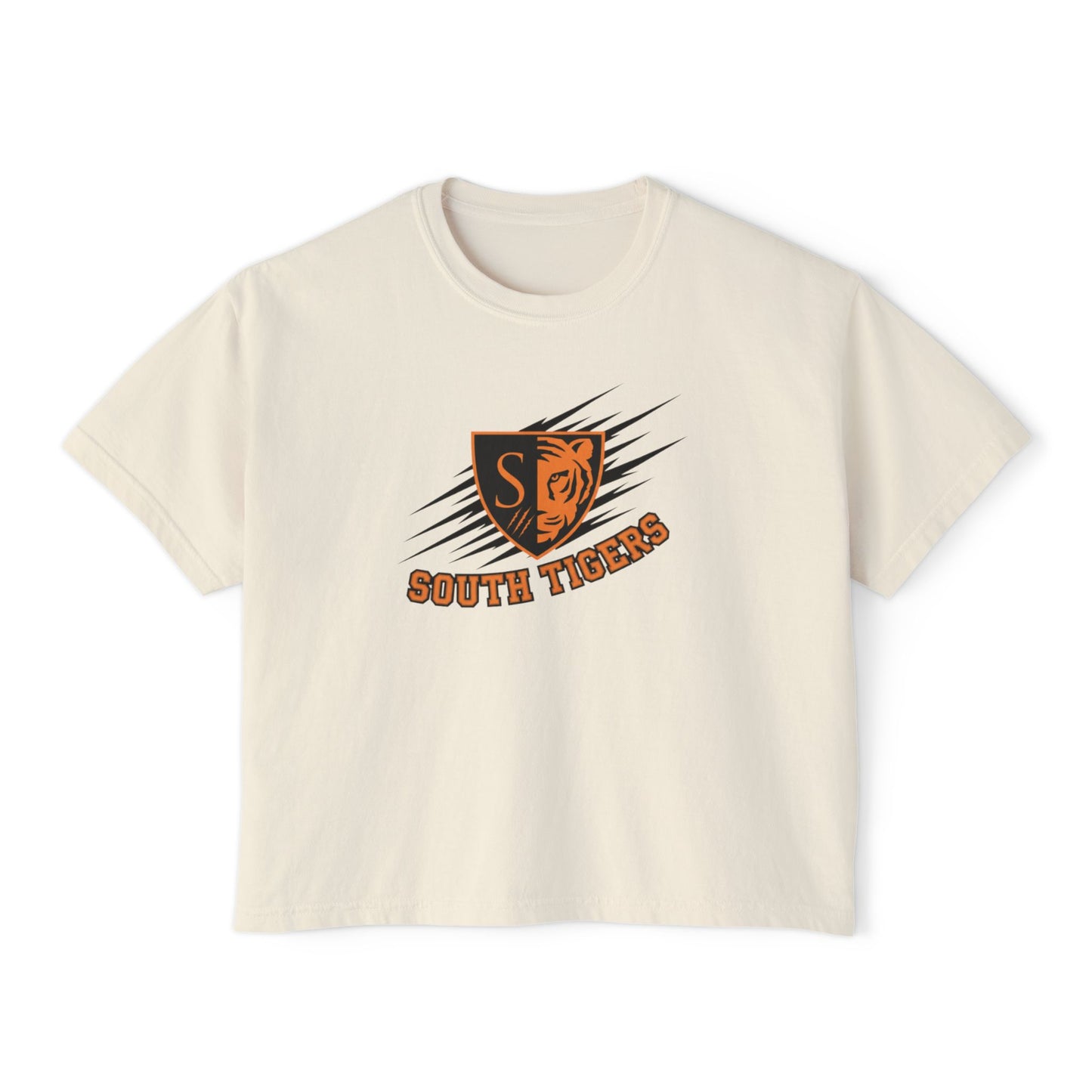 Trendy Women's Boxy Tee with Minneapolis South Tigers Design