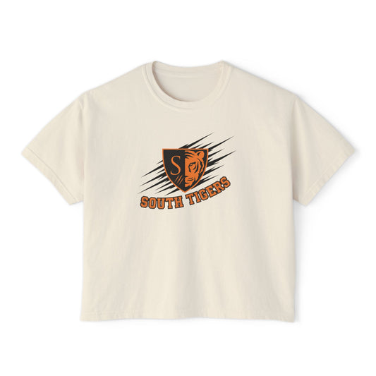 Trendy Women's Boxy Tee with Minneapolis South Tigers Design