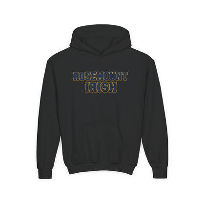 Rosemount Irish Youth Heavy Bold Text Blend Hoodie - Cozy & Stylish Sweatshirt for Kids