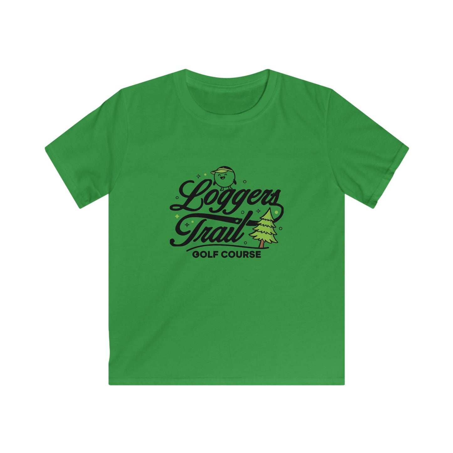 Kids Tee - "Loggers Trail Golf Course" Playful Woodland Golf Shirt