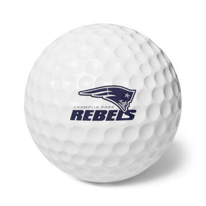 Champlin Park Rebels Golf Balls Set - 6 Pack with Unique Design for Golf Enthusiasts