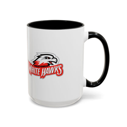 Mound Westonka White Hawks Accent Coffee Mug - Stylish 15oz or 11oz