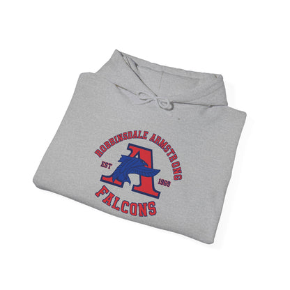 Falcons Athletic Crew Hoodie — Roundhill Armstrong Varsity Logo