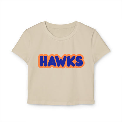 Robbinsdale Cooper Hawks Women’s Baby Tee - Retro Graphic Top for Casual Vibes
