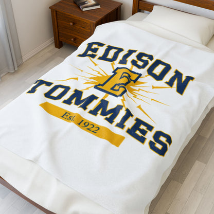 Minneapolis Edison Tommies Cozy Velveteen Plush Blanket