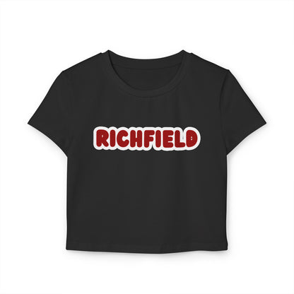 Richfield Spartans Women’s Baby Tee - Retro Graphic Top for Casual Vibes