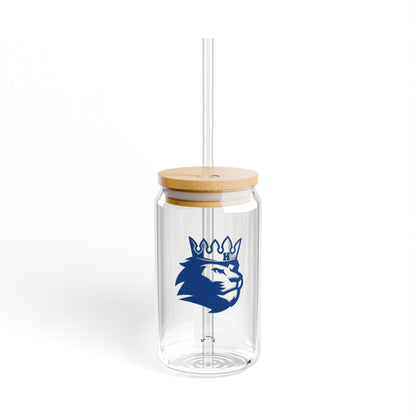 Hopkins Royals 16oz Sipper Glass with Bamboo Lid - Perfect for Celebrations and Everyday Use