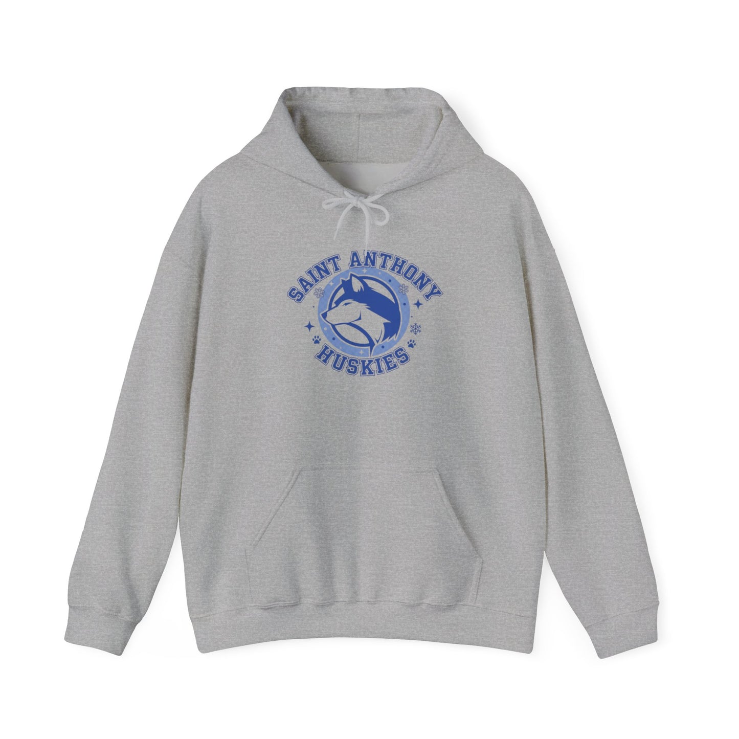 Saint Anthony Huskies Unisex Hooded Sweatshirt – Perfect for School Spirit and Casual Wear