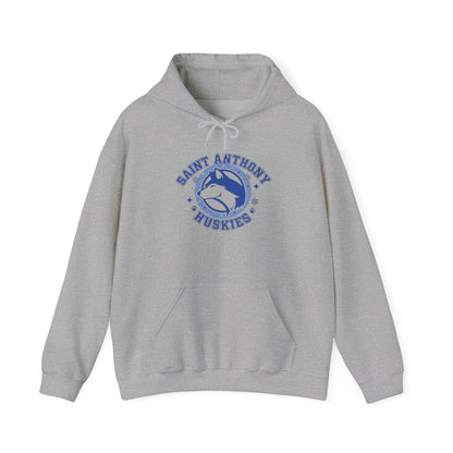 Saint Anthony Huskies Unisex Hooded Sweatshirt – Perfect for School Spirit and Casual Wear