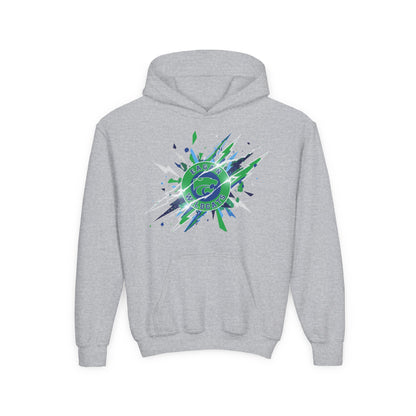 Eagan Wildcats Youth Hoodie —  Green Splash Graphic