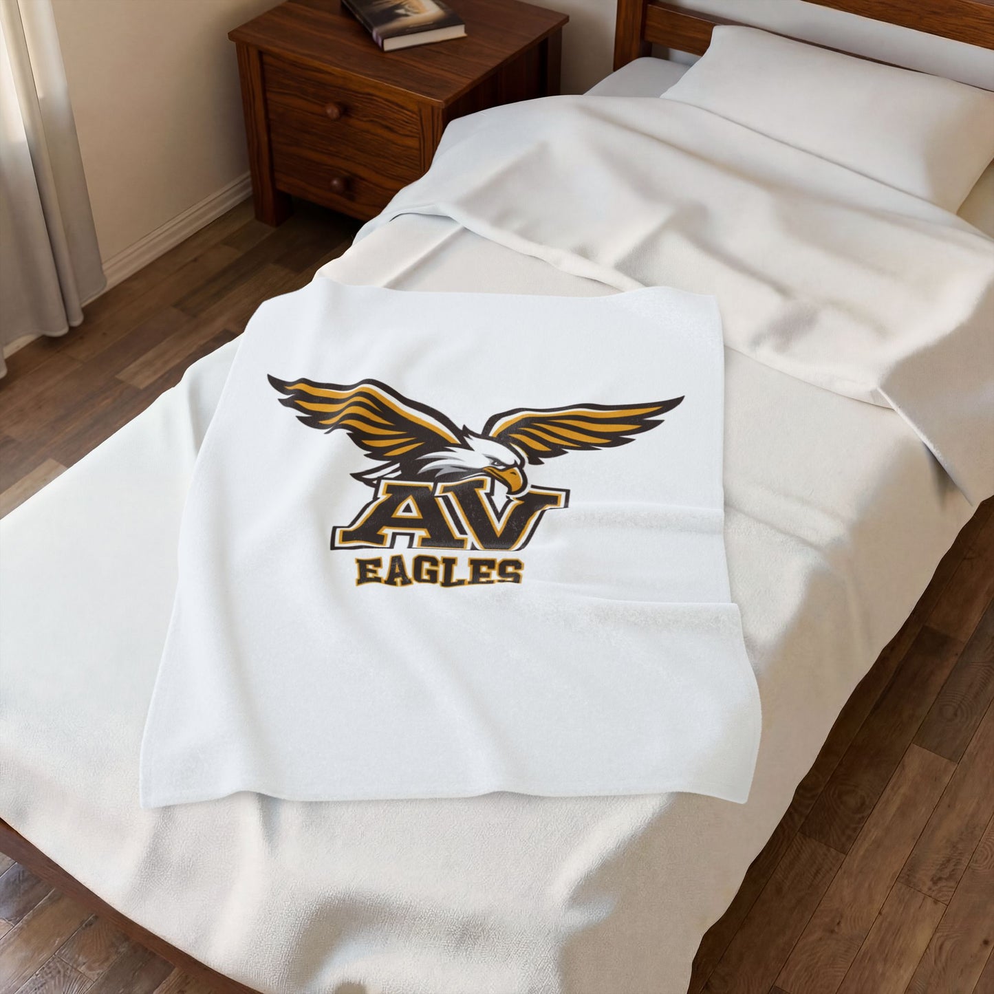 Apple Valley Eagles Cozy Velveteen Plush Blanket