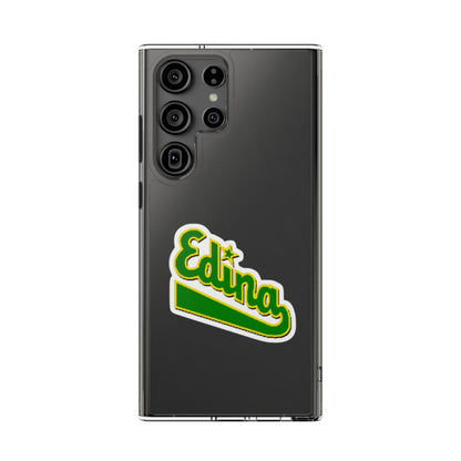 Custom Clear Phone Case with Edina Design - Stylish Protection for Your Smartphone