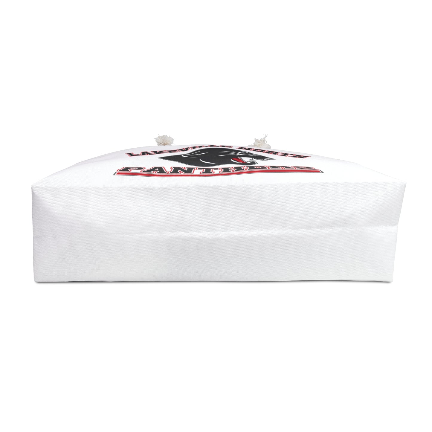 Lakeville North Panthers oversized canvas travel tote showcasing durable design and collegiate spirit.
