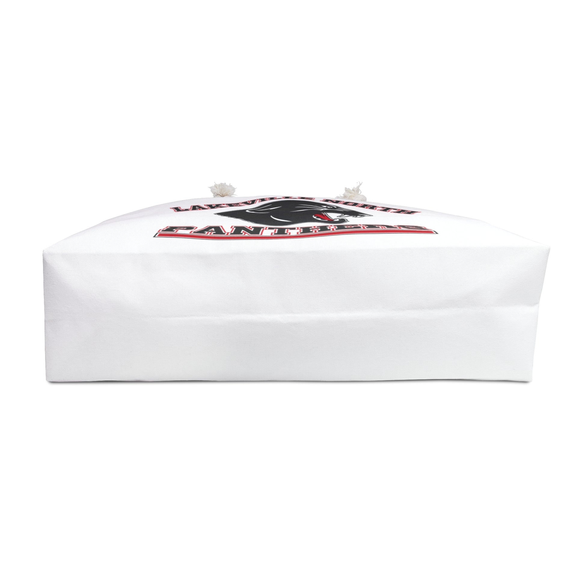 Lakeville North Panthers oversized canvas travel tote showcasing durable design and collegiate spirit.