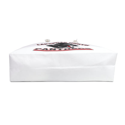 Lakeville North Panthers oversized canvas travel tote showcasing durable design and collegiate spirit.