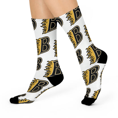 Burnsville Blaze Crew Socks - Cushioned Comfort for Fans and Athletes