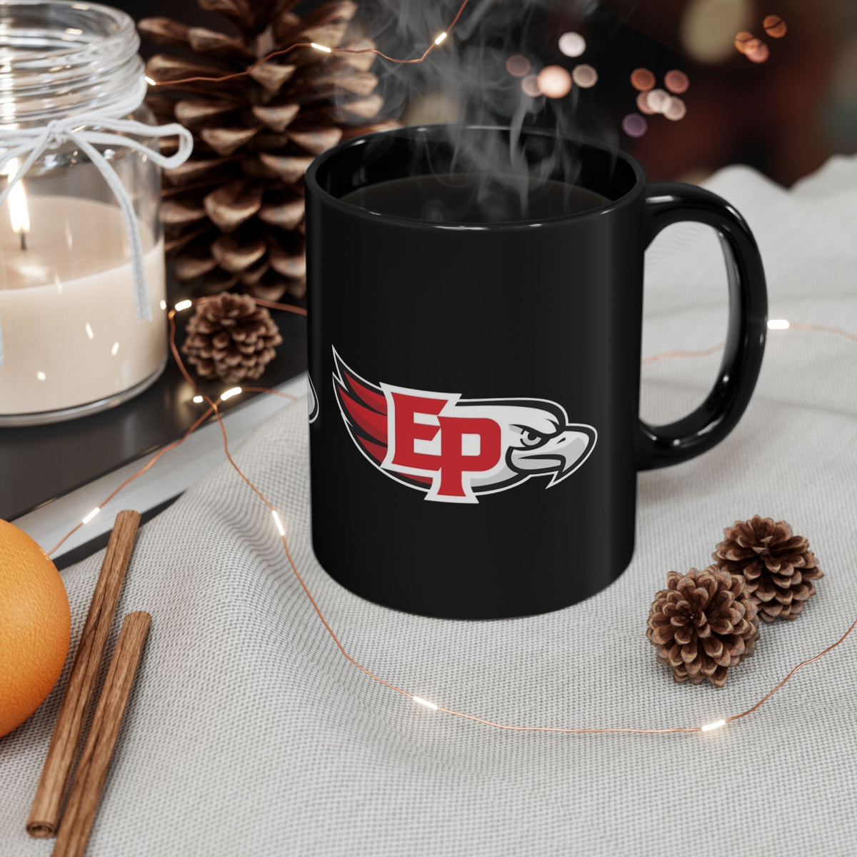 Eden Prairie Eagles Black Coffee Mug - 11oz or 15oz