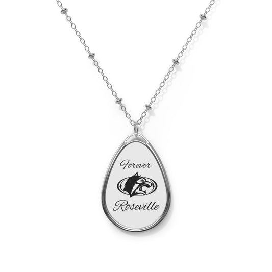 Roseville Raiders "Forever" Oval Pendant Necklace