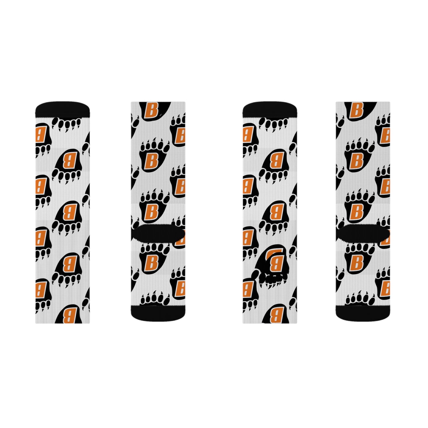 White Bear Bears Sublimation Socks