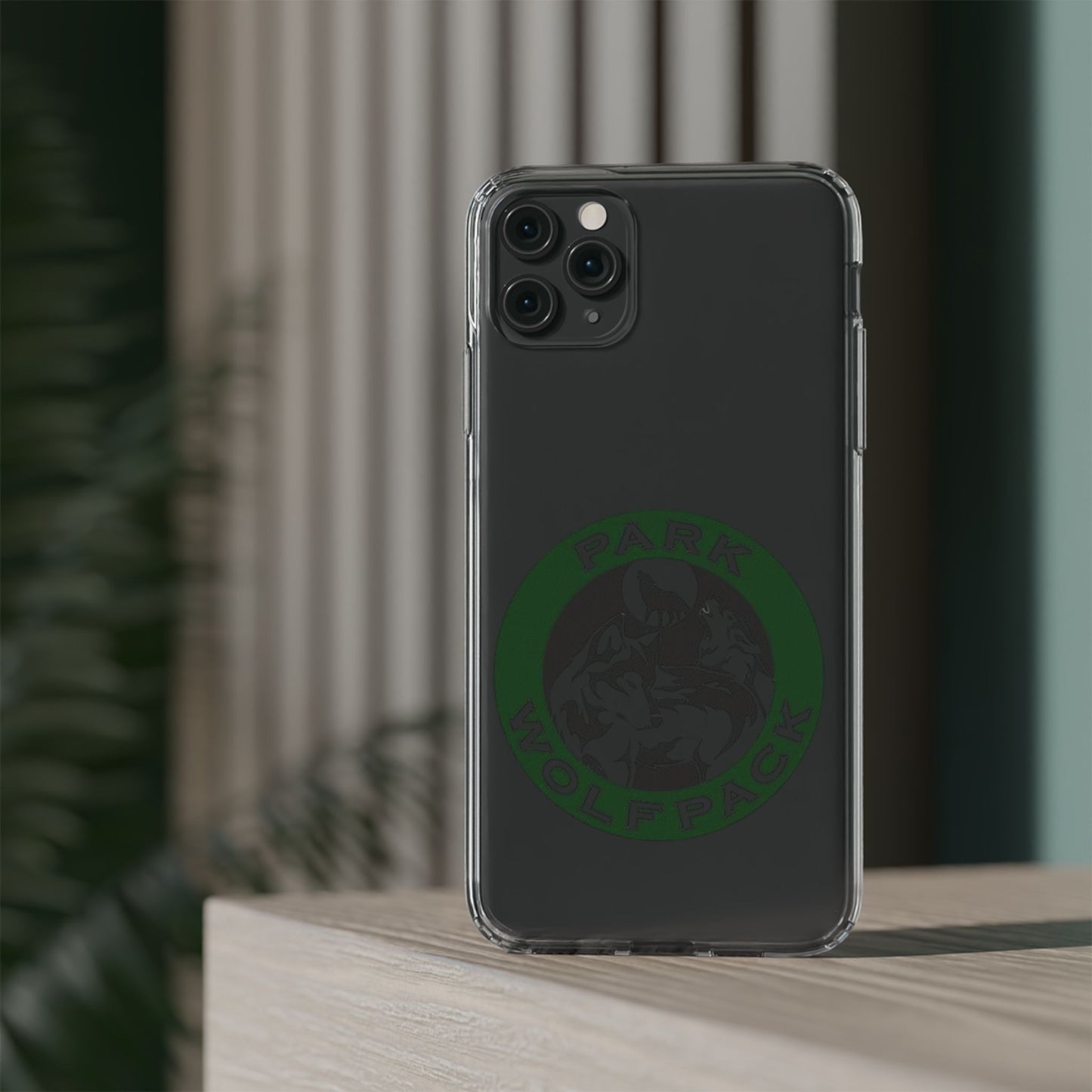 Custom Clear Phone Case - Park Wolfpack Design