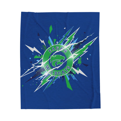 Eagan Wildcats Cozy Velveteen Plush Blanket