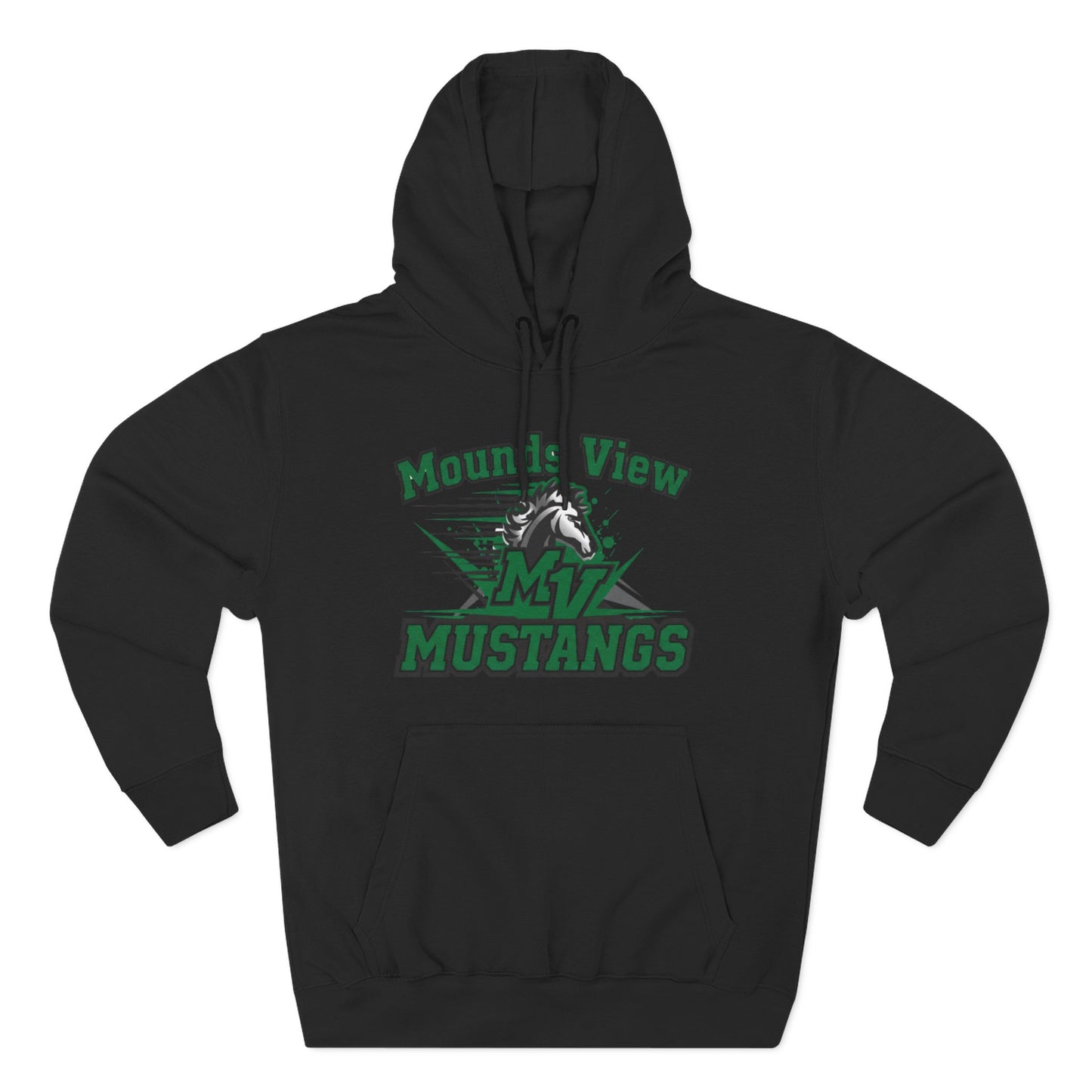 Mounds View Mustangs Three-Panel Fleece Hoodie