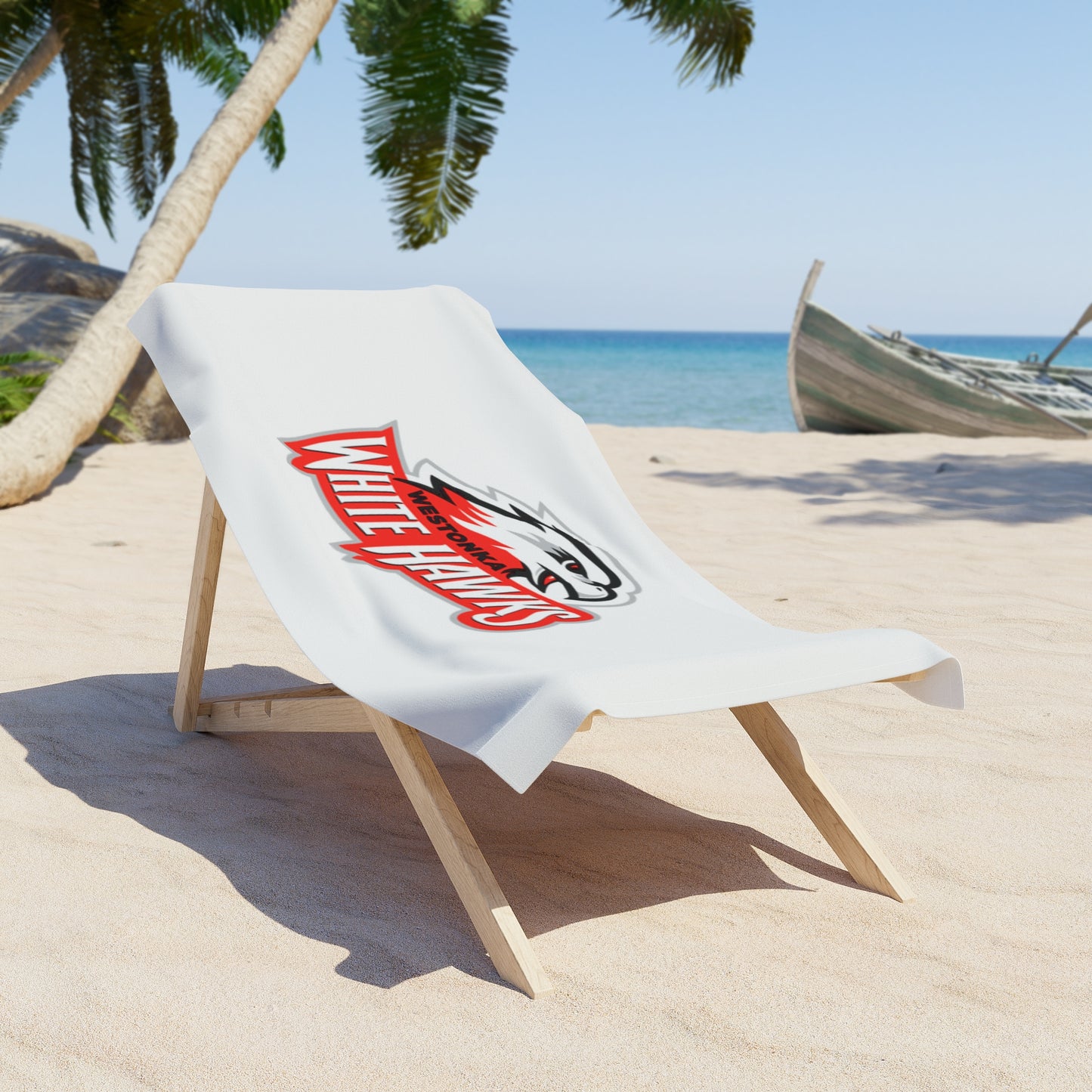 Mound Westonka White Hawks Beach Towel - Fun and Stylish Summer Essential for Beach Lovers
