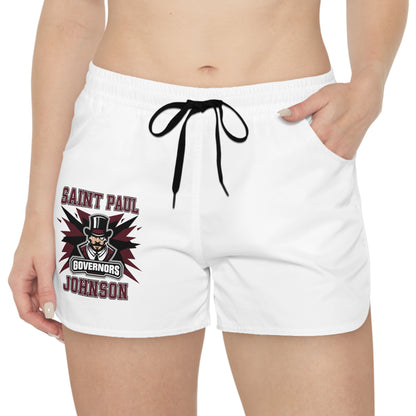 Saint Paul Johnson Governors  Women's White Casual Shorts