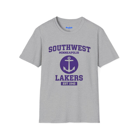 Southwest Lakers Anchor Tee — Minneapolis Vintage College Shirt