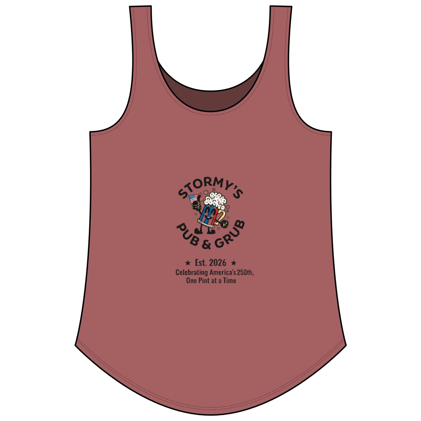 Women's Tank — "Stars, Stripes & Cold Pints" Stormys Pub Tank Top