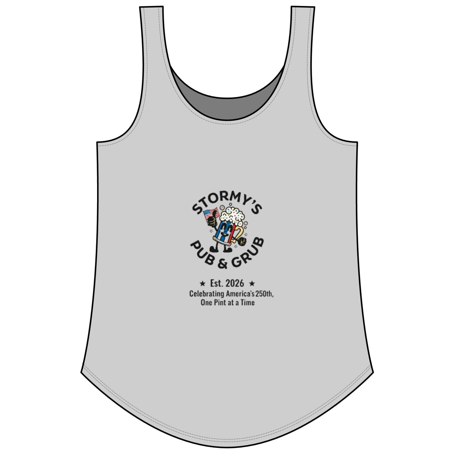 Women's Tank — "Stars, Stripes & Cold Pints" Stormys Pub Tank Top
