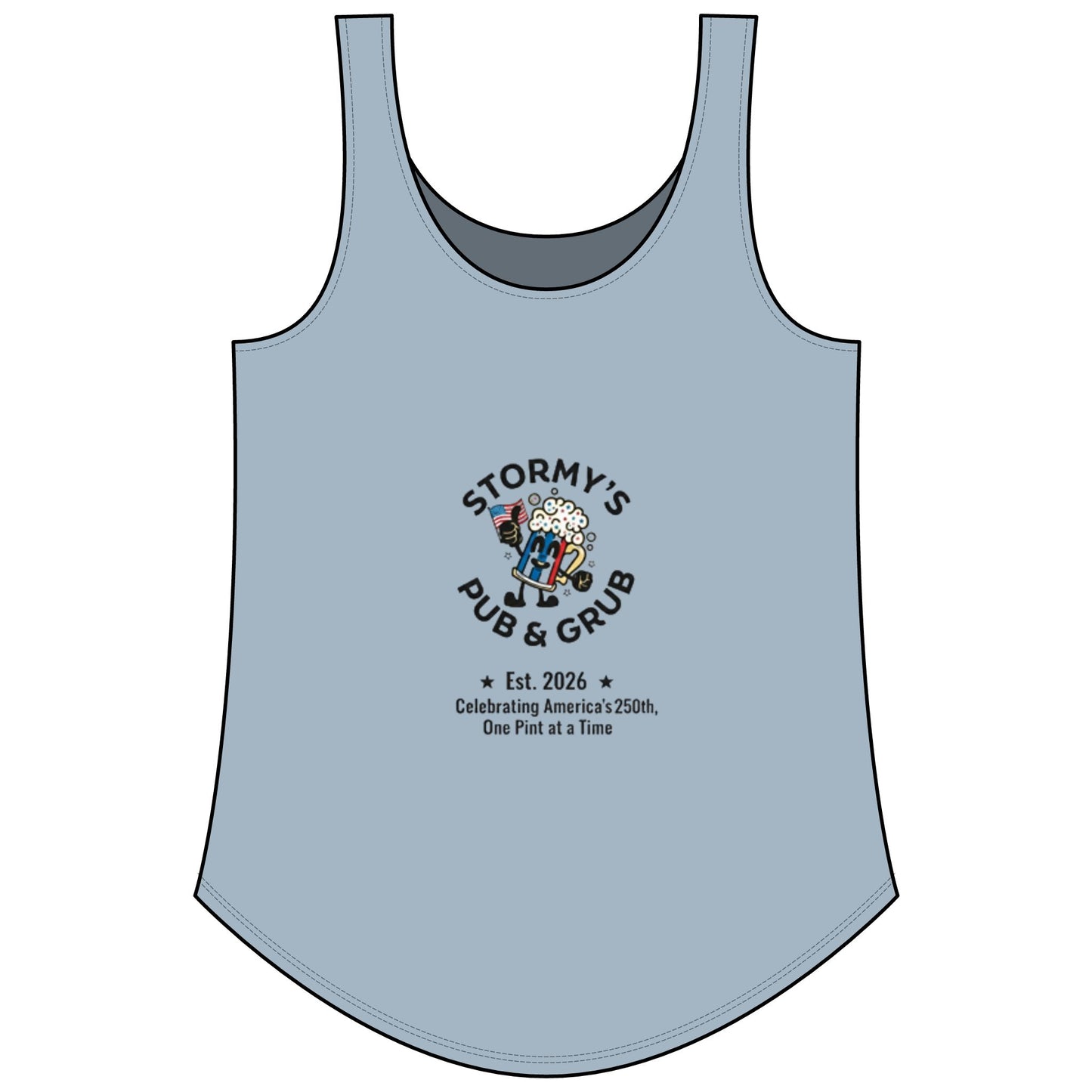 Women's Tank — "Stars, Stripes & Cold Pints" Stormys Pub Tank Top
