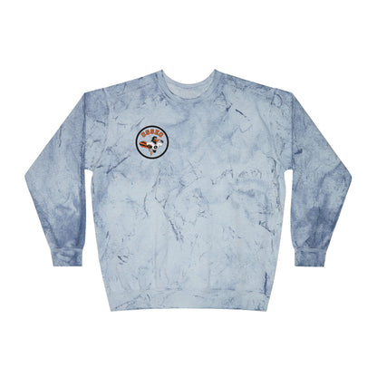 Osseo Orioles Color Blast Crewneck Sweatshirt for a Vibrant Vibe, Unisex Tie-Dye Fashion