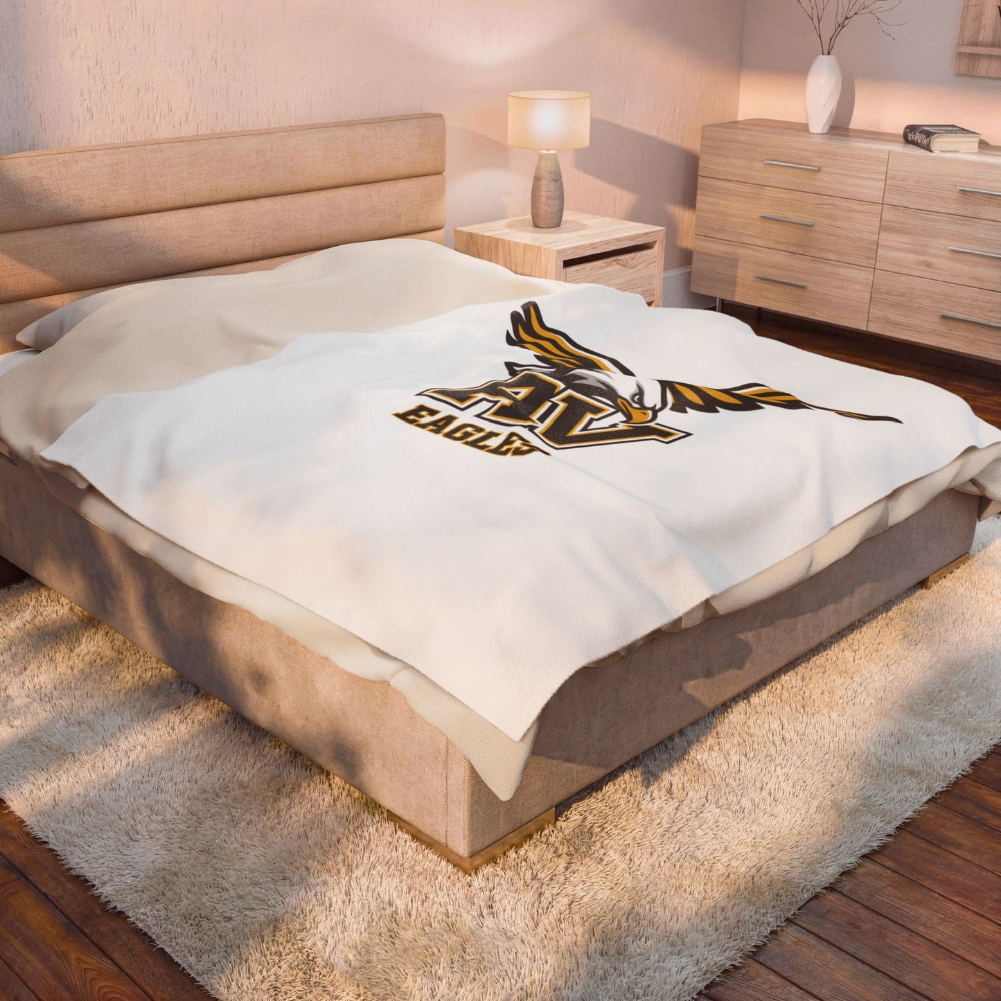 Apple Valley Eagles Cozy Velveteen Plush Blanket