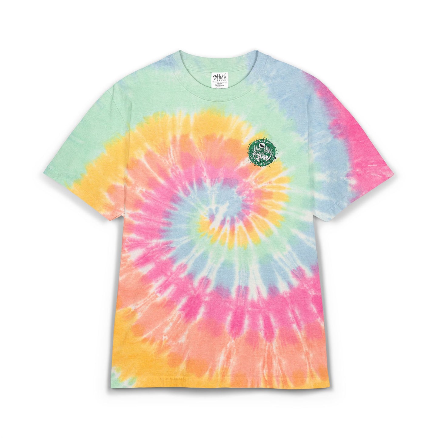 Park Wolfpack Colorful Oversized Tie-Dye T-Shirt with Embroidery - Perfect for Festivals and Casual Wear