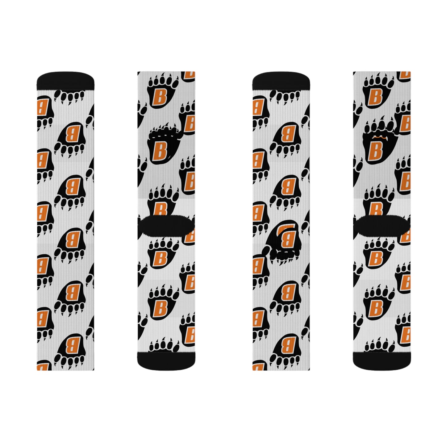 White Bear Bears Sublimation Socks