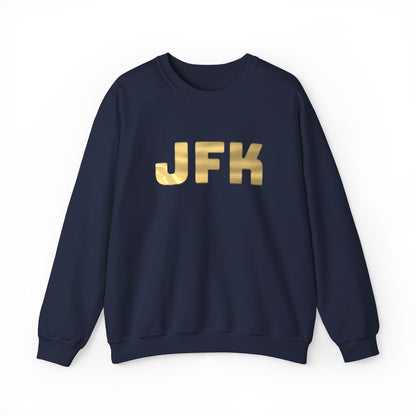 Bloomington Kennedy JFK Metallic Gold Letter Sweatshirt