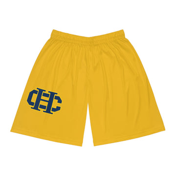 Columbia Heights Hylanders Men's Yellow Basketball Shorts
