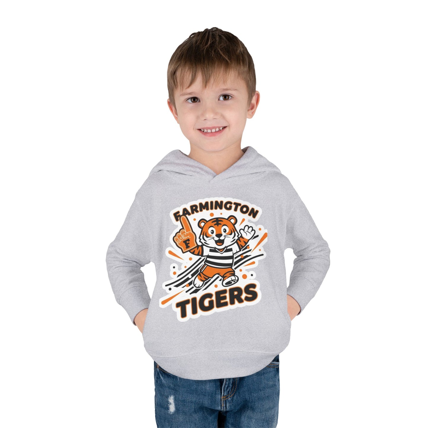 Farmington Tigers Toddler Pullover Fleece Hoodie
