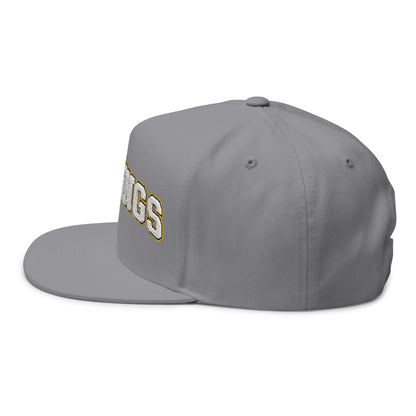 Hastings Raiders Embroidered White Text Flat Bill Cap — School Spirit Snapback