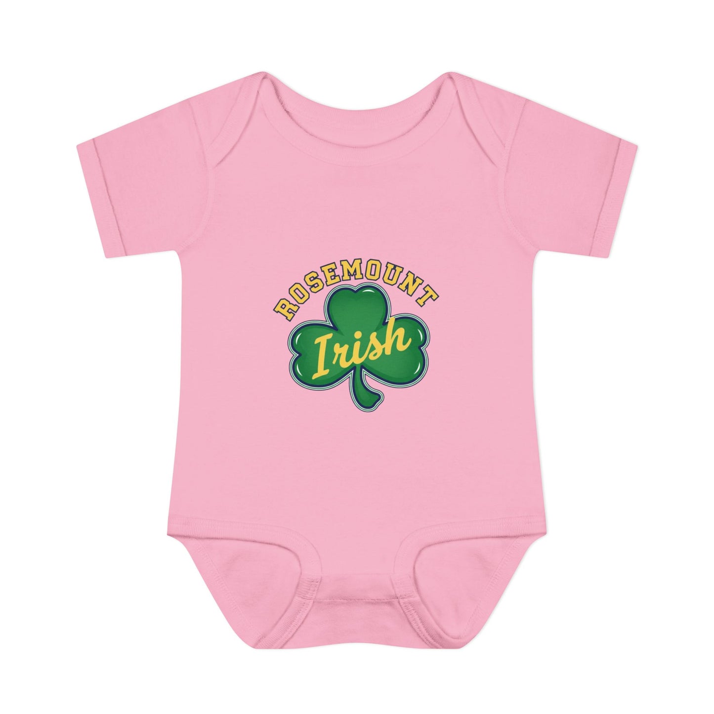 Rosemount Irish Clover Infant Bodysuit - Cute Baby Onesie with Green & Blue Graphic