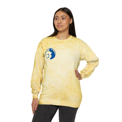 Saint Anthony Huskies Unisex Color Blast Sweatshirt - Vibrant Yellow Crewneck for Cozy Style