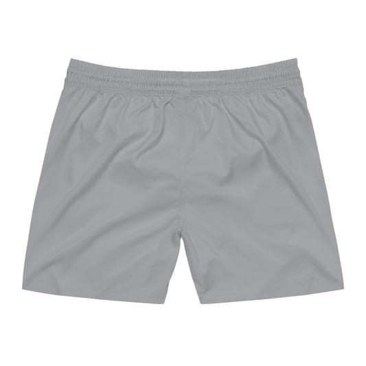 Hudson Raiders men's mid-length swim shorts in grey, perfect for beach and pool days.